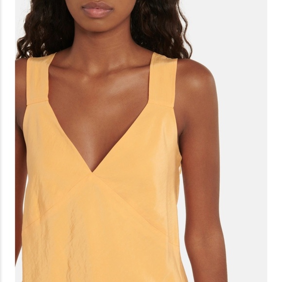 VINCE Cloqué Midi Dress in Tangelo - Picture 3 of 3